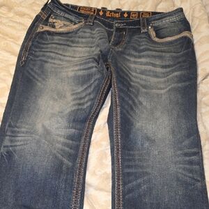 Rock Revival Men's Blue Straight Jeans
